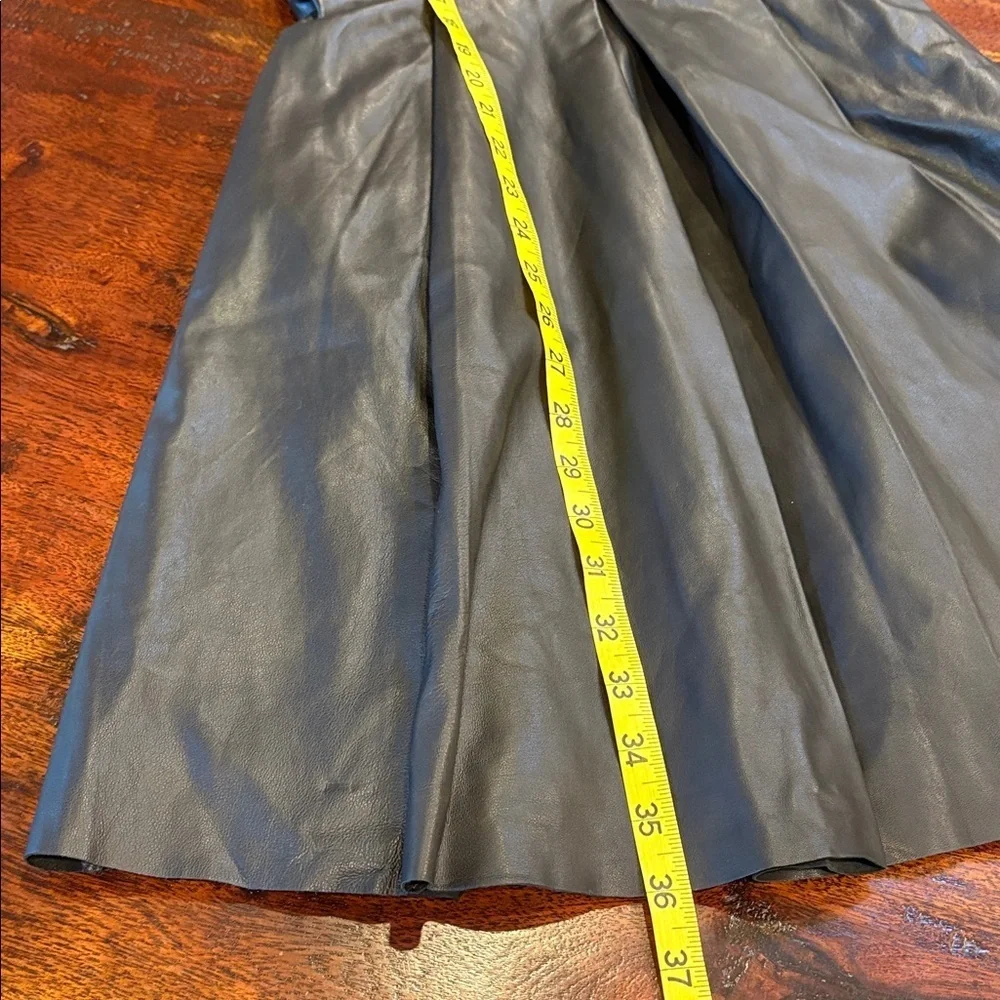 Banana Republic BR Monogram Black Lamb Leather Mini Dress size 2